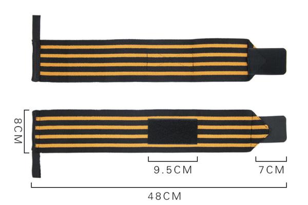 Custom Logo Sports Protective Gear Nylon Webbing Weight Lifting Wrist Wraps