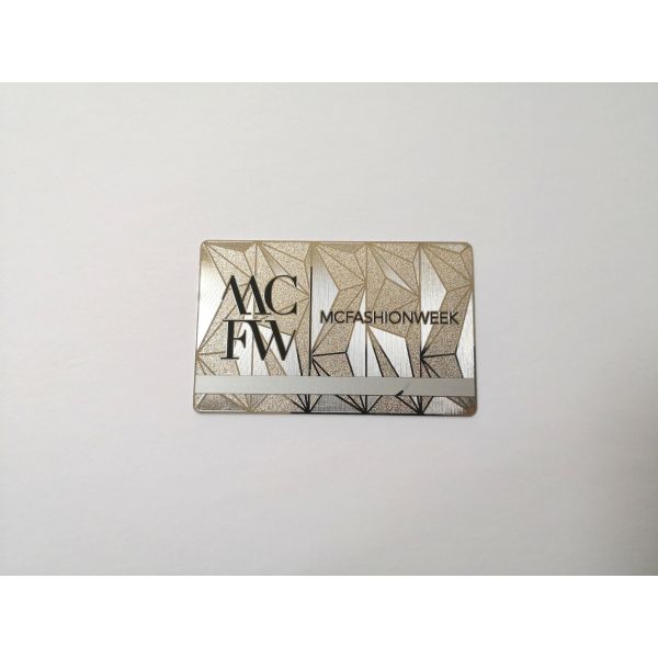 Frosted Engraved Silver Etch Metal Business Cards 85x54mm