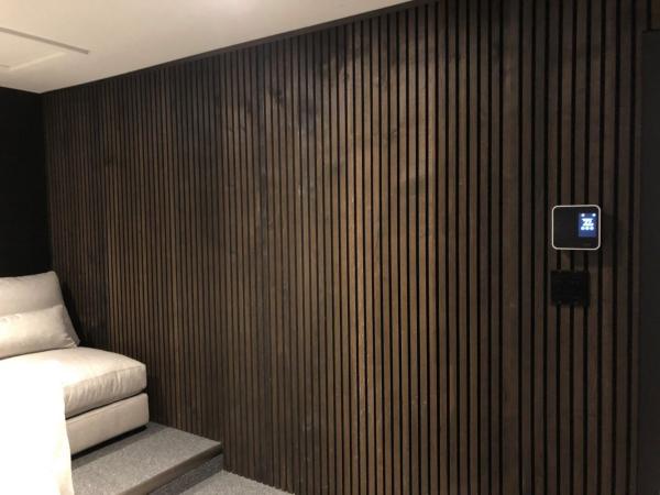 China Supplier eco-friendly sound absorption slatted Wood Veneer MDF PET Felt Akupanel