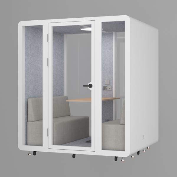 Fully Enclosed Sound Proof Meeting Pods , Portable Office Meeting Room Pods