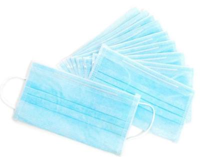 3 Ply Non Woven Fabric Face Mask 17.5x9.5cm For Food Processing Industry