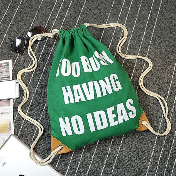 Heavy Duty Sports Backpacks Portable Non Woven Text Pattern Separate Bag