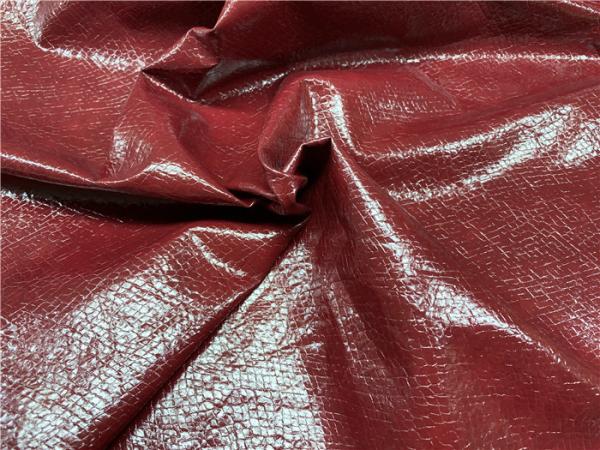 Shining Snake Skin Embossed Pu Leather 0.65mm Thickness For Ladies Jacket / Dress