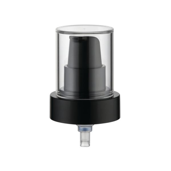 JL-CC103B Shamppo Treatment 24 410 black lotion pump UV Coating Aluminum Collar