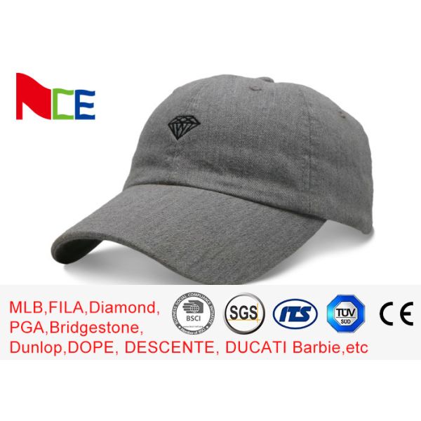 ダイヤモンドの灰色のお父さんは低い王冠のダイヤモンドのロゴの調節可能なバックルをおおいます