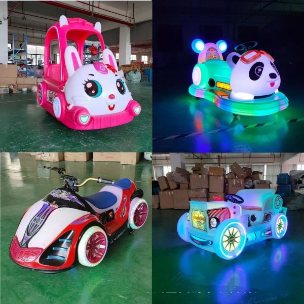 Kids Theme Amusement Park Bumper Car Racing Game Battery Operated