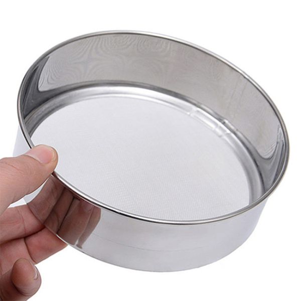 Food - Grade 304 Stainless Steel Flour Sieve 40 60 Mesh / Inch 30cm Dia