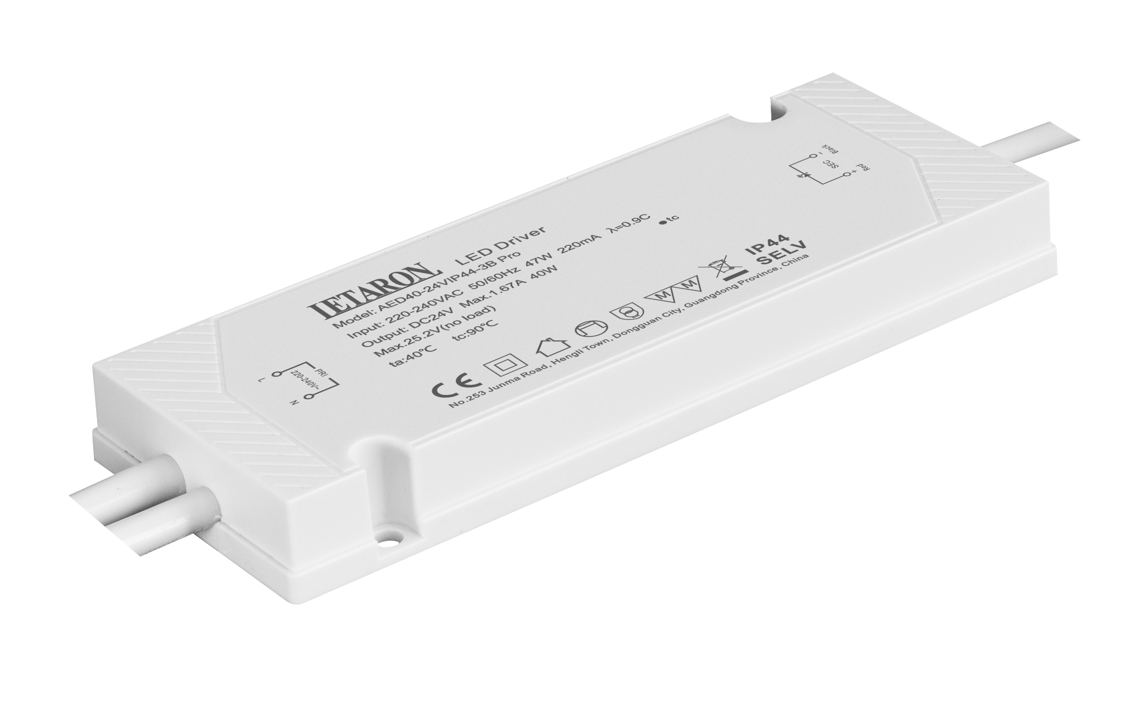 40W 12/24V EU Slim IP44 LED Driver Flicker-Free Bathroom Mirror Lights Power Supply