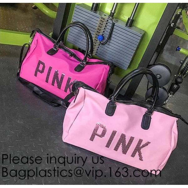 Pink Color Nylon Waterproof Handbag Large Capacity Carry-on Bag Durable Multifunction Bag Portable Women Bag