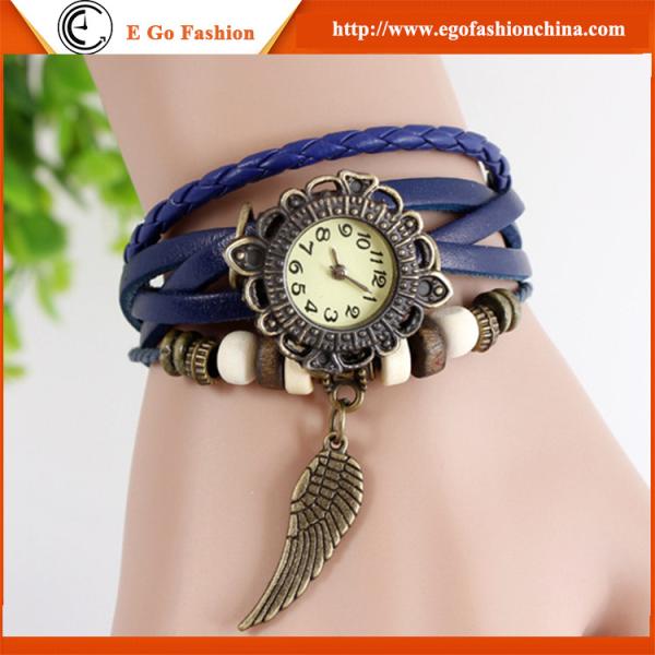 Vintage Watch Leather Watches Retro Watch Pendant Leaf Watches Female Watch Cheap Watch