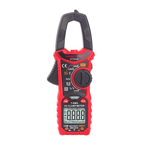 6 Volt 100nF Digital Clamp Meter Multimeter , 6A Clamp Voltage Tester