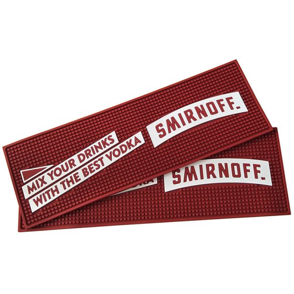 Non Toxic Soft Touch PVC Rubber Bar Service Mat, Coffee Bar Mat, Spill Mat for Counter Top, Washable and Easy to Clean