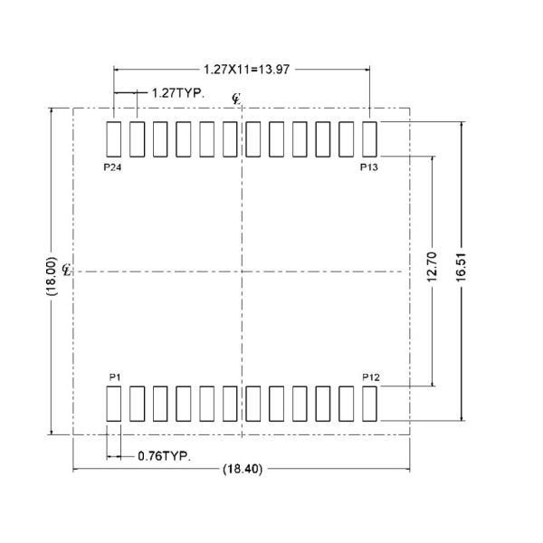 Base portuaria L22T022-0 sola 10G – T LAN Filter Ethernet Magnetic Transformer