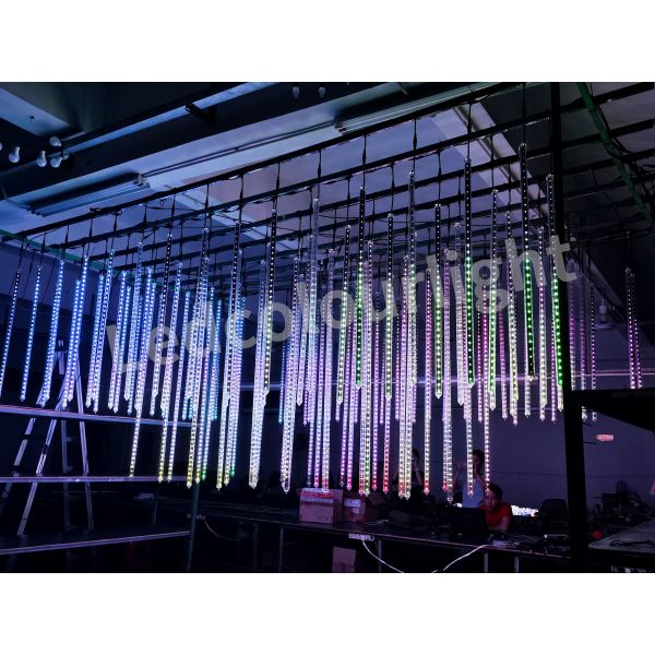 LED 3D Meteor Tube 16 Pixels Vertical Tube Lightings Designed for Stage Projects