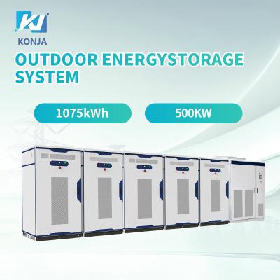Armário de armazenamento de energia KonJa de alto nível de proteção 1075kWh 500kw Sistema de armazenamento de energia ao ar livre