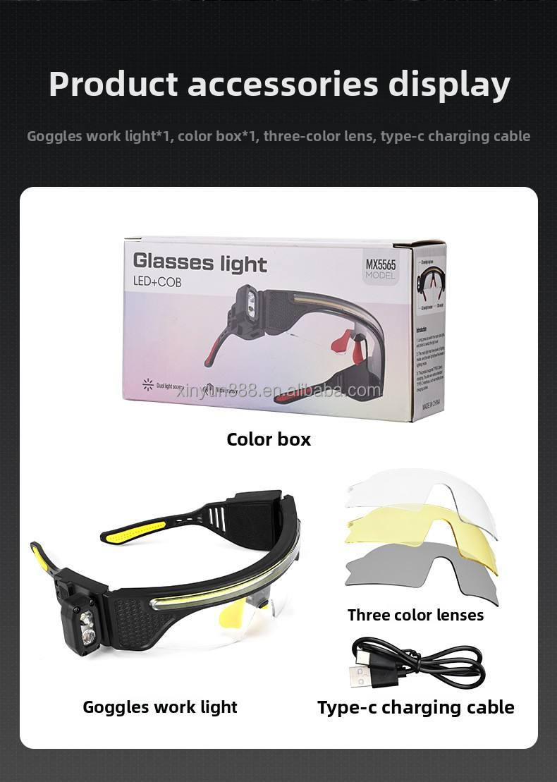 Inductive Headlight Long-lasting Lithium Battery Outdoor Running Cycling Glass Light Small Portable Multi-function Camping Light