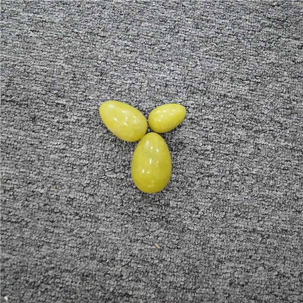Kegel Healing Natural Yellow Olivine Quartz Jade Stone Yoni Eggs for Vaginal Exercise Love Theme and Hot Products