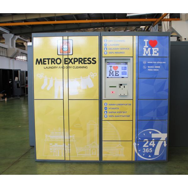 Customized Size Electronic Barcode Laundry Locker for Dry Cleaning Shop with Credit Card Reader