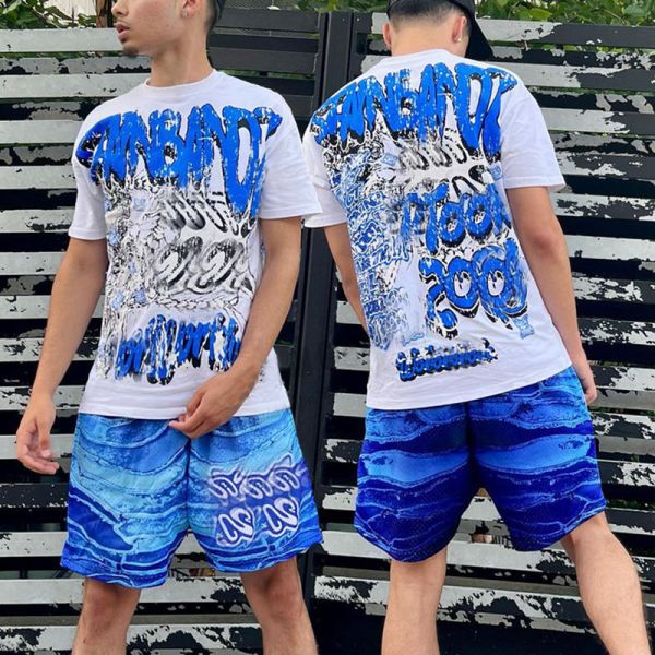 Customs Screen Printing Workout Shorts Set Sportswear Gym Tracksuit Breathable