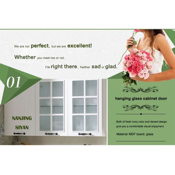 MDF Frame Kitchen Cabinet Doors With Glass Fronts , Replacement Cabinet Doors