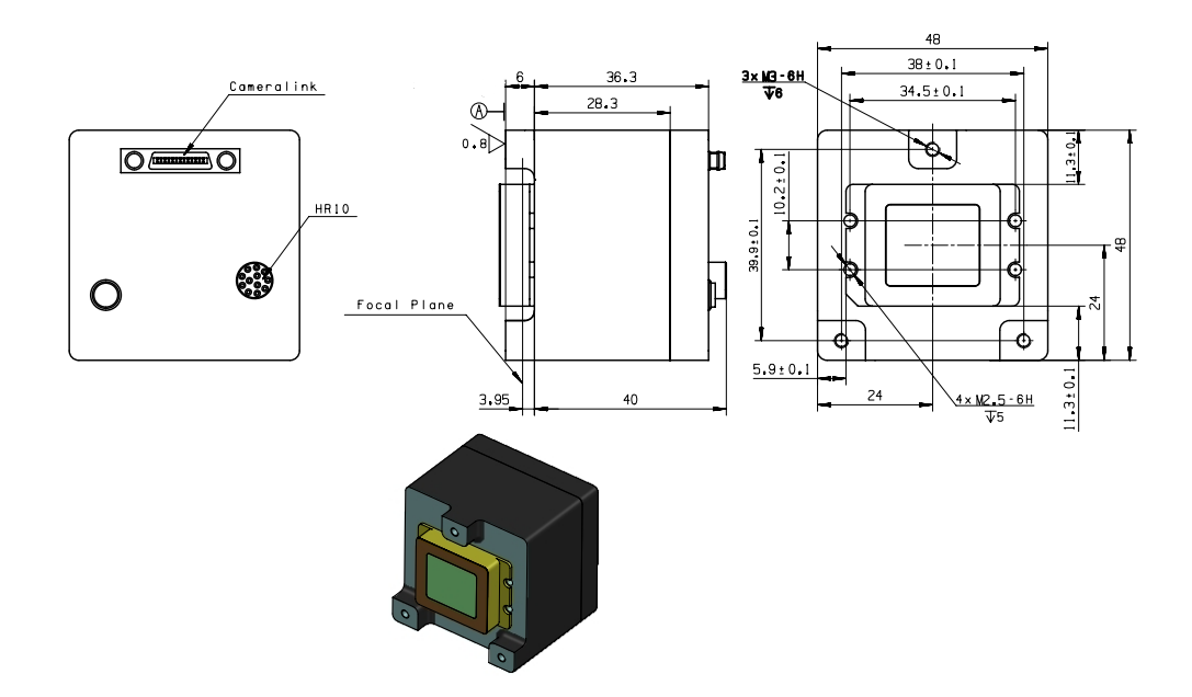 640×512 15μm TEC Cooled SWIR InGaAs Camera 150fps Built-In Laser Centroid Tracking GS-SW6401715150-C-SG-CL