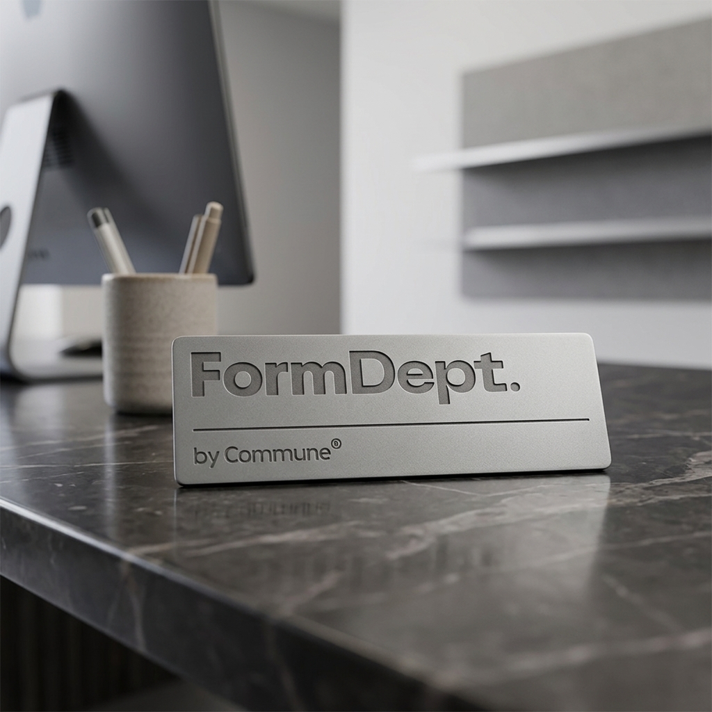 A Popular Product For Custom Metal Nameplates With A Matte Silver Texture