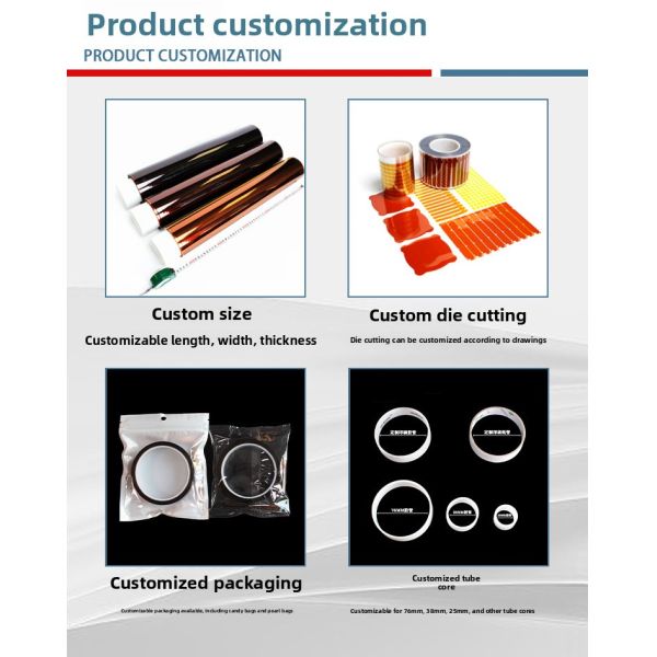 Manufacturer Brown Gold Finger Tape High-temperature Heat-resistant Insulation No Residue Anti-static PI Polyimide Adhesive