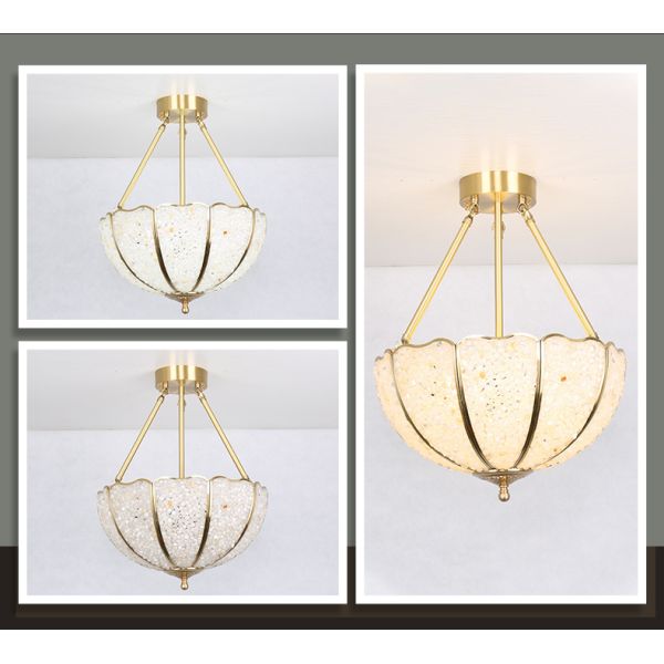 All Copper Crystal Chandelier Living Room Bedroom Study Hotel Room Homestand  Watermelon Light