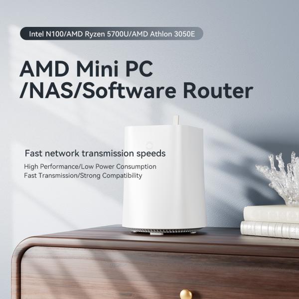 Quatre routeurs logiciels RJ45 2.5G LAN DDR4 32G NAS Intel et AMD Firewall Mini PC
