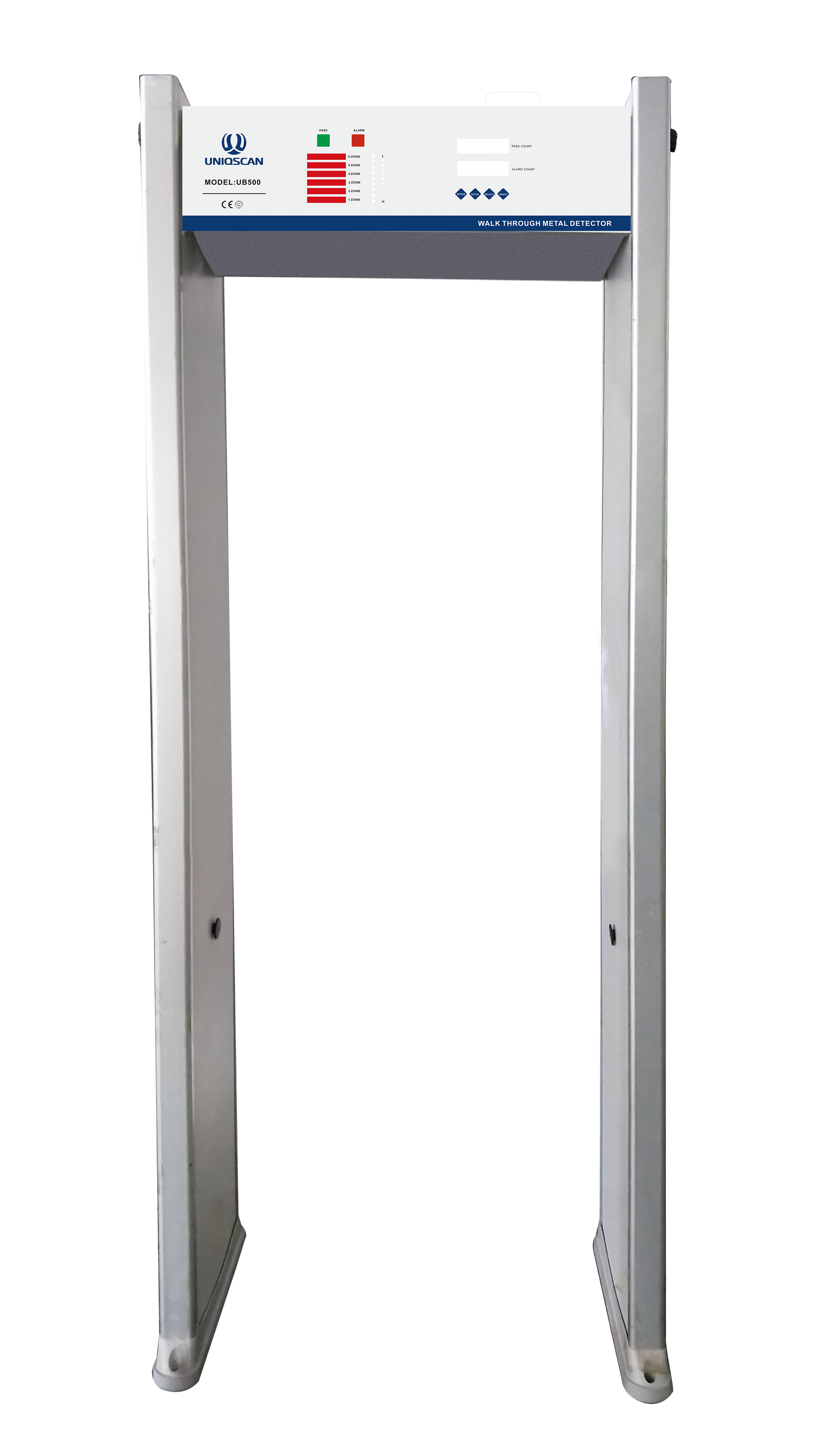 Commercial 6 Zones Walk Through Metal Detector Gate With Full Body Outlay Display