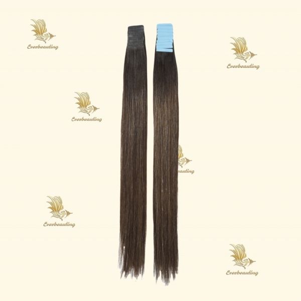European Virgin Tape Hair Silk Tape Human Hair Extension Balayage Tape Hair Extensions in US