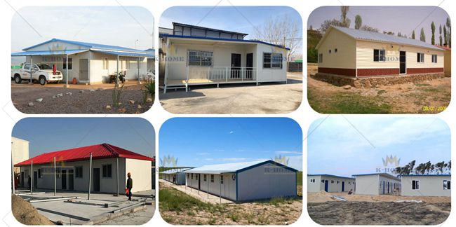 Размещещние временного Prefab стального дома бездомное гальванизировало