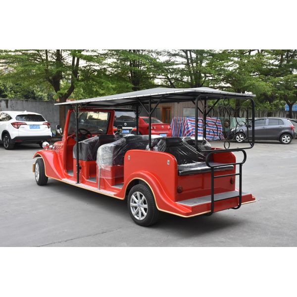 Chinese Red Electric Ancient Car 5KW AC Motor Classic Sightseeing Vehicle