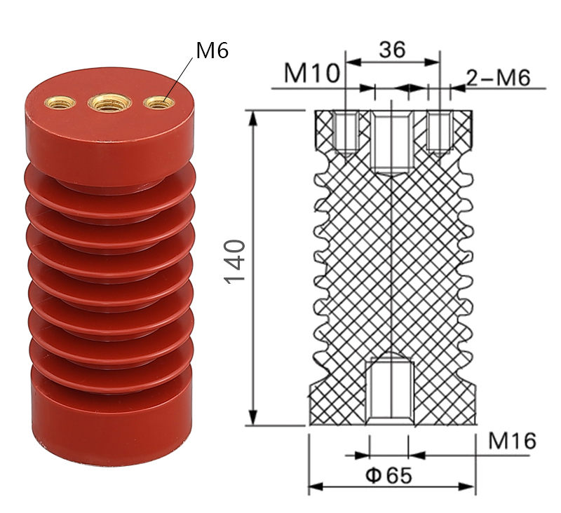 Поддержка 12 KV M12 изолятора шинопровода Switchgear высоковольтная