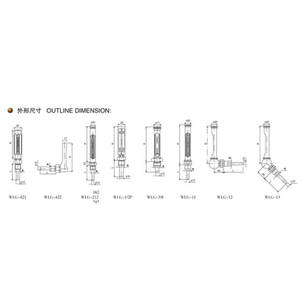 V - Shape Glass Thermometer Angle Type For Industrial Boat Ship