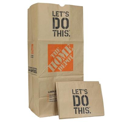 Custom Design Kraft Paper Bag for Bio-degradable Heavy Duty Garden Garbage Disposal