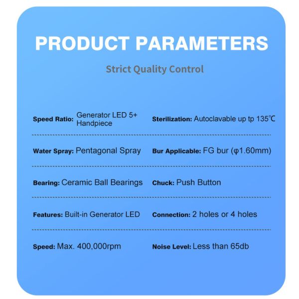 La tradición del medio oeste generador de piezas de mano de turbina de aire de alta velocidad pieza de mano