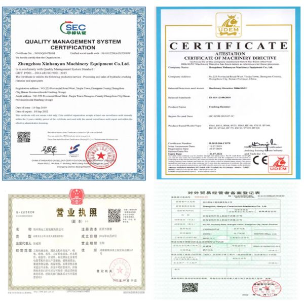 Mini Digger Hydraulic Rock Breaker Hammer Backhoe 40CRMO 25-70t High Strength Steel