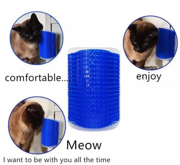 Pet Products Cats Supplies Nailed To Wall Cat Massage Device Self Groomer Pet Toy Cat Grooming Products