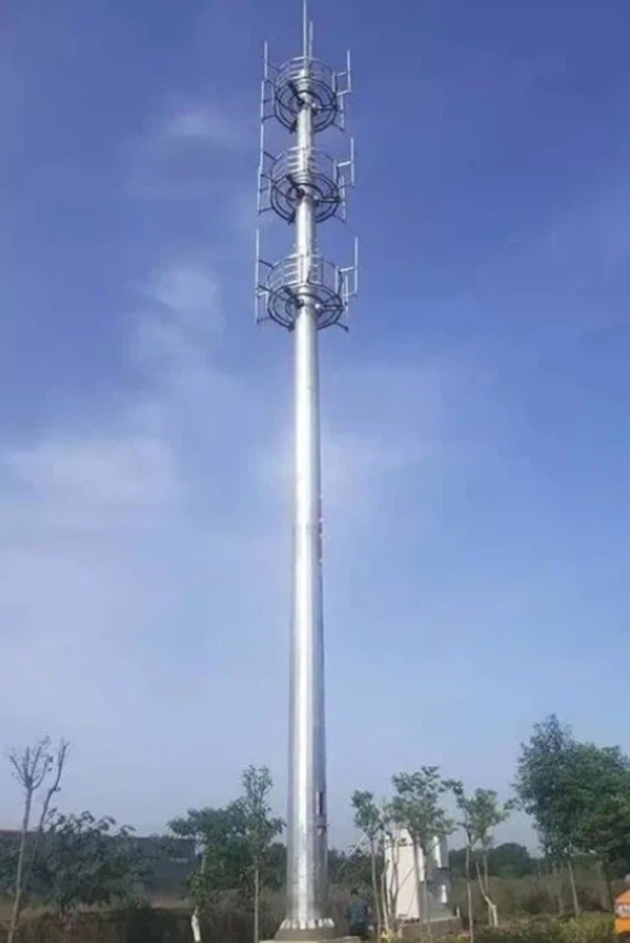 Customized Telecommunication Towers Wind Resistant / Earthquake Resistant Monopole Communication Tower