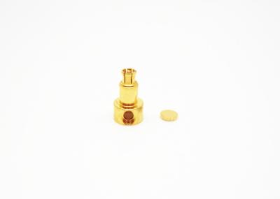 Conector coaxial chapeado ouro de SSMP, peso leve do conector do co-axial do ângulo direito