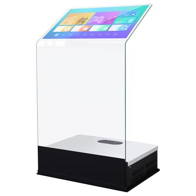 Кристалловый голографический сенсорный экран Podium Kiosk с проектором для выставочного центра