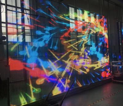 Exposição video transparente da janela da propaganda 500*125mm da parede de IP65 1R1G1B