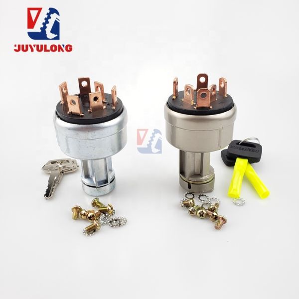 JUYULONG Good Quality Excavator Parts for PC60120 200 220-6-7-8 Starter Ignition Switch Keys Made in Guangdong