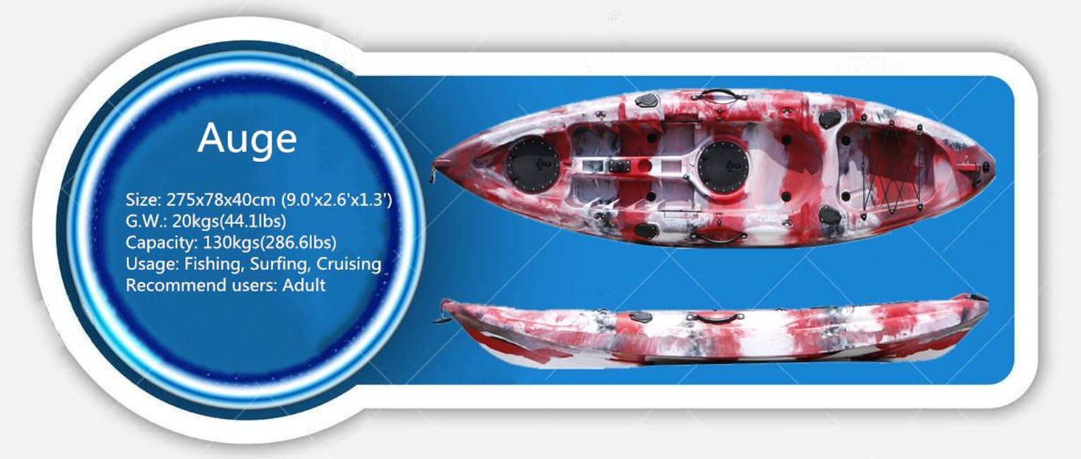 LLDPE Open Top Kayak Endurable Rough Ocean Conditions Customized Color