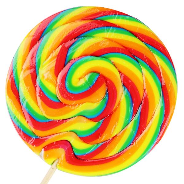 Good Mood Rainbow Swirl Lollipops Individually Wrapped Party Rainbow Swirl Pops Lollipops