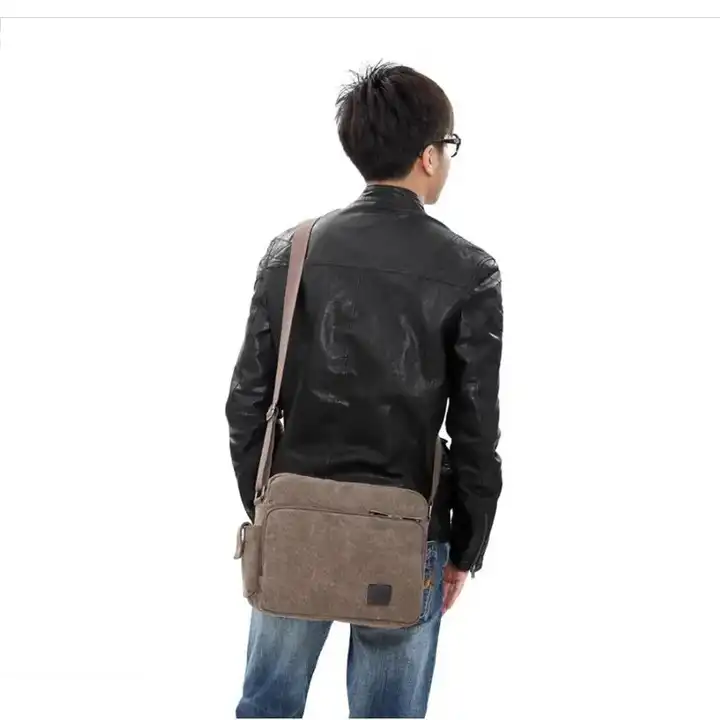 Portatif en toile offset imprimé sac de messagerie crossbody pour femmes 13,8 x 4 x 10,8 pouces