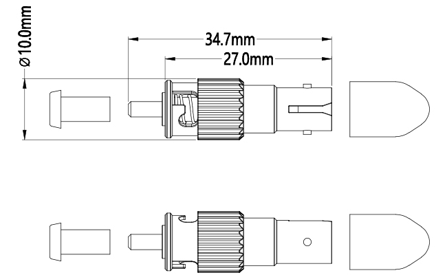 Мужской женский тип амортизаторы штепсельной вилки ST SC FC LC амортизаторов