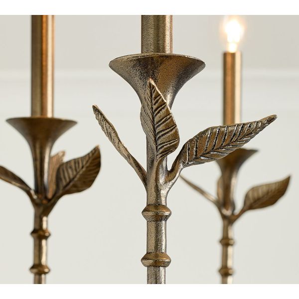 Customizable Antique Brass Finish LED Pendant Chandelier with Adjustable Height for Living Room and Bedroom