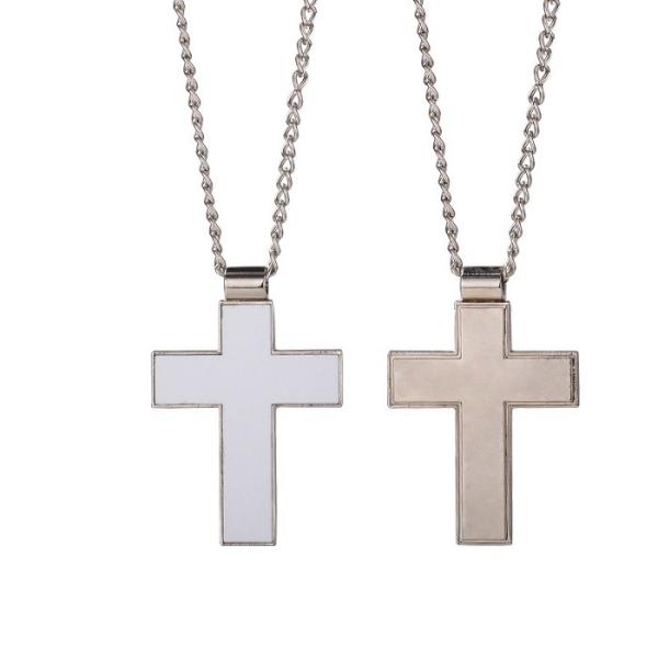 Jewelry Necklace Pendant Custom Sublimation Metal Cross Necklace